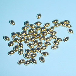 50 x Gold Plate Metal Barrel Beads