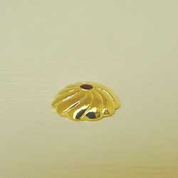 Quality Flutted Bead Cap Gold Colour.