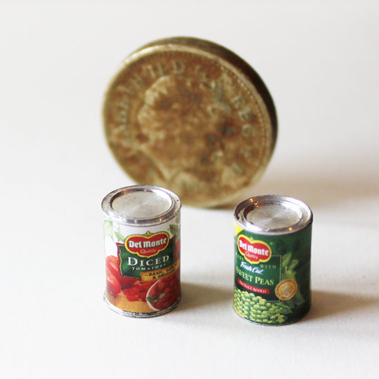 Grocery Tins of food - set of two