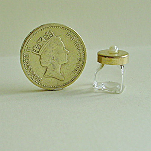 Square Glass Jar With Metal Lid