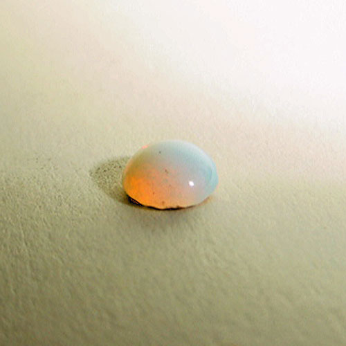 Round Glass Fire Opal