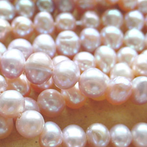 20 x Pale Pink Round Pearl Beads