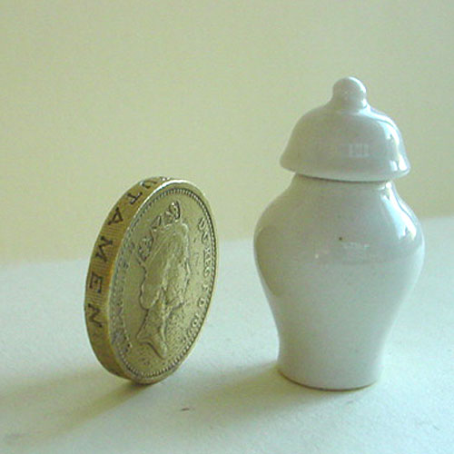 White China Ginger Jar or Urn -  35mm