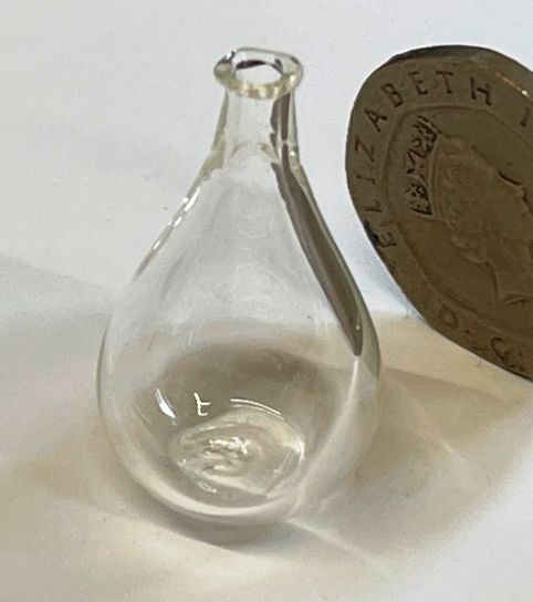 Clear Glass Bell Flask