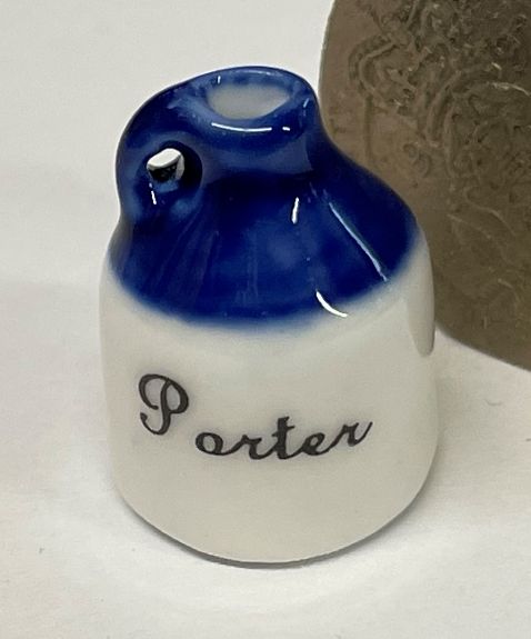 Blue Semi Glazed Porter Flagon