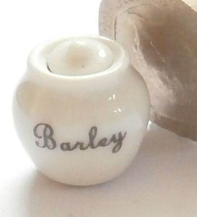 Ceramic Kitchen Storage Jar with Lid - Barley