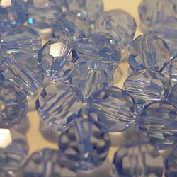 25 x Saphire Blue Round Crystal Facets