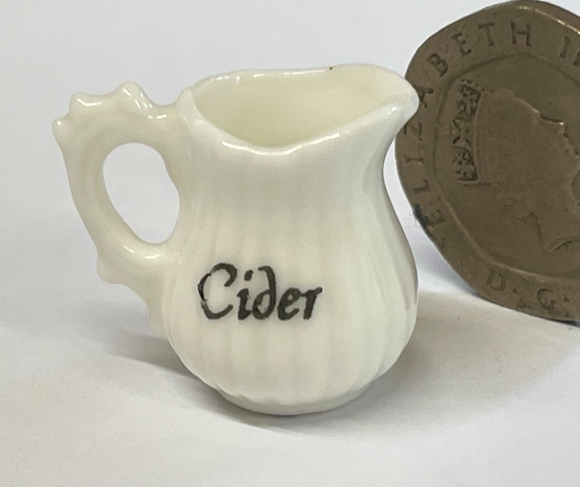 Cider Jug in White China