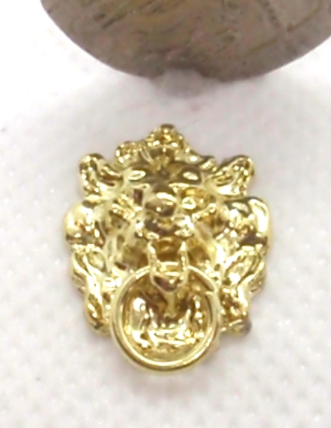 Lion Head Door Knocker - Polished Brass