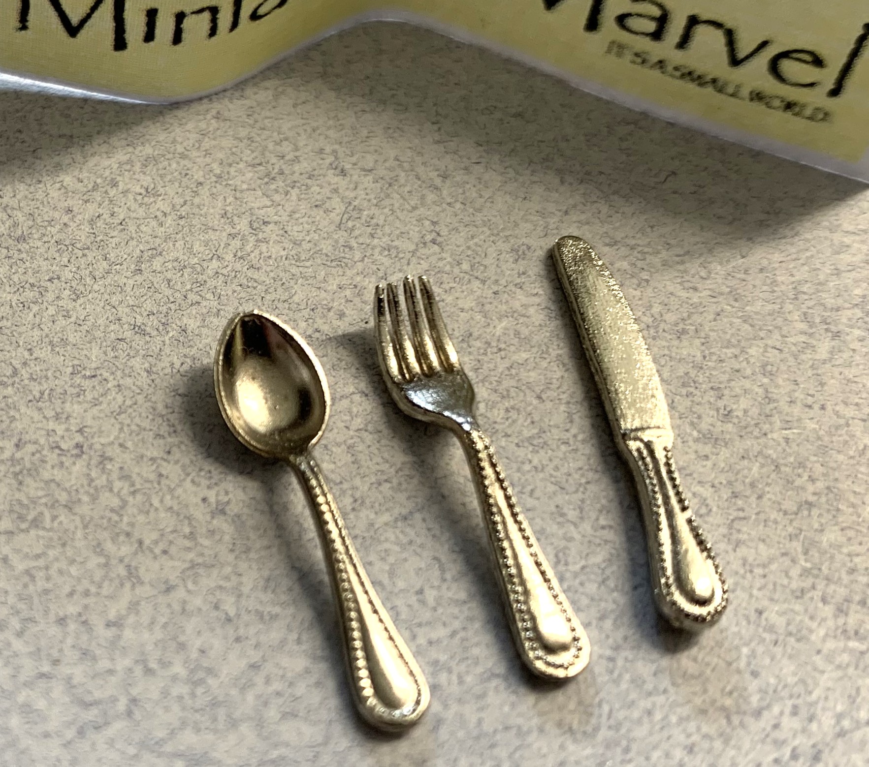 knife, fork and spoon silver fiish