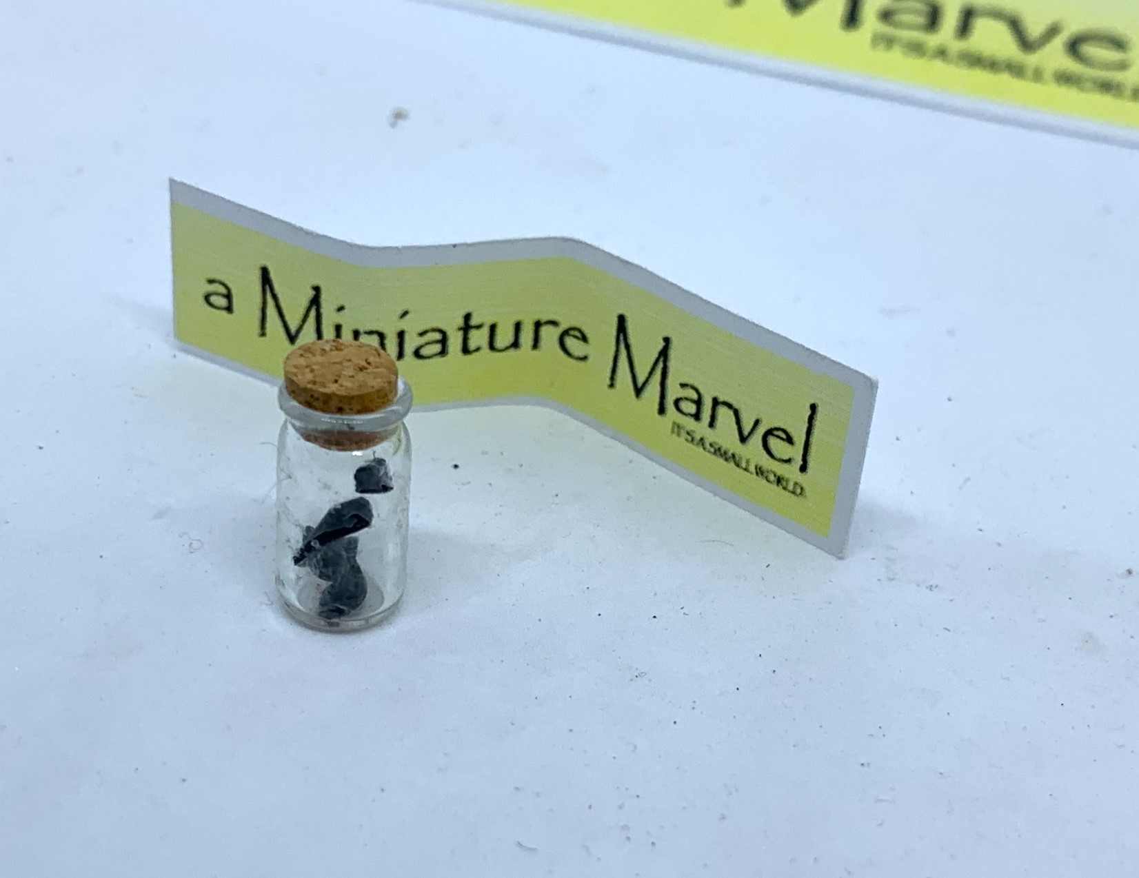 1/24th Glass Jar of Leeches, with a cork top.