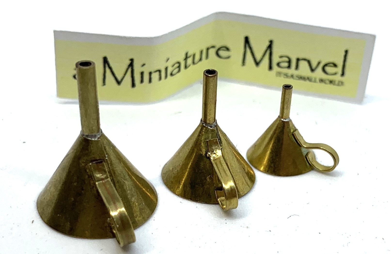 Brass funnel set