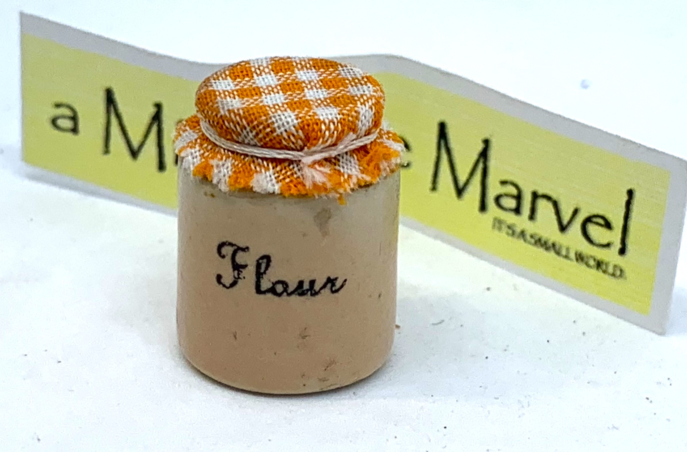 Flour Stoneware storage jar with cloth seal