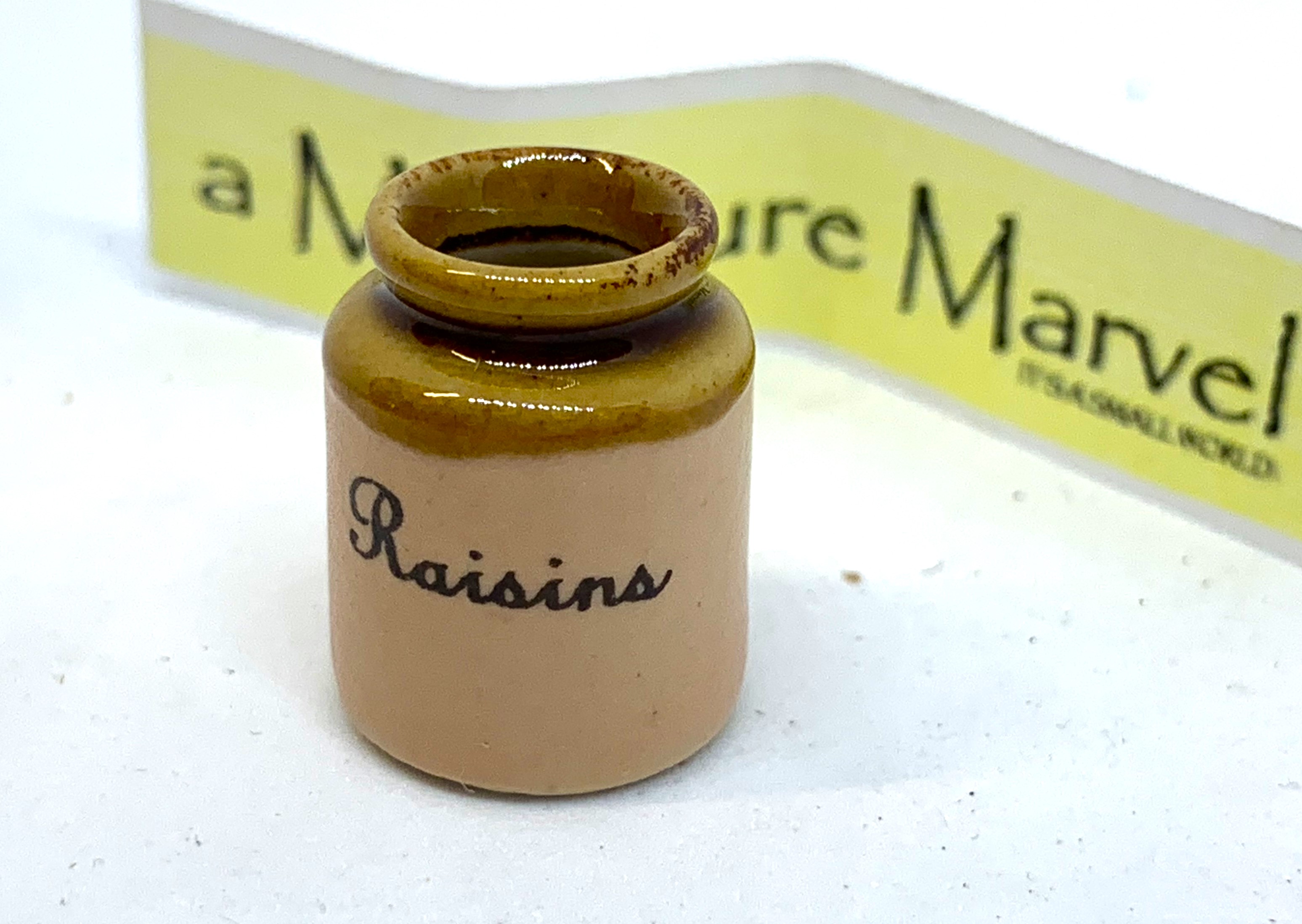 Raisins Stoneware storage jar