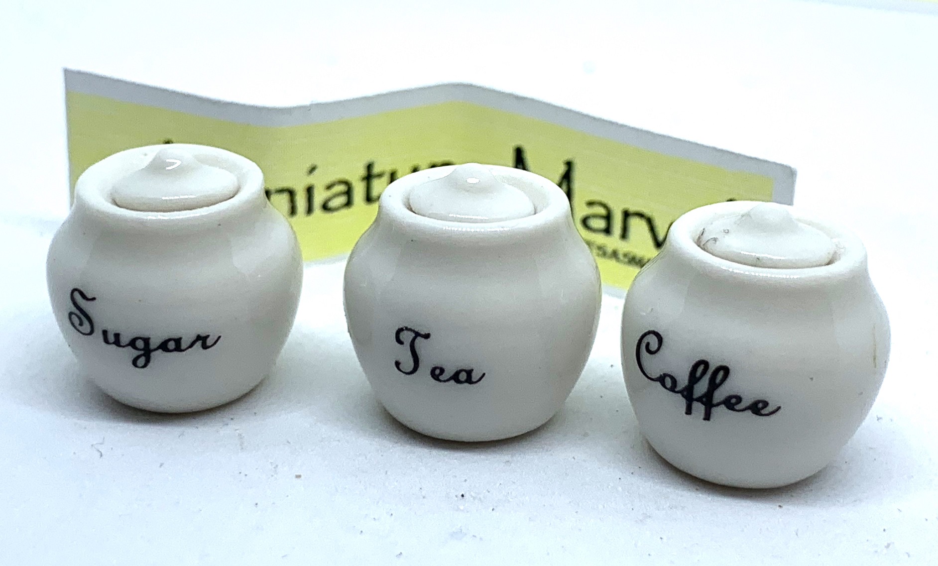 White Lidded Ceramic Kitchen Storage Jar set of 3