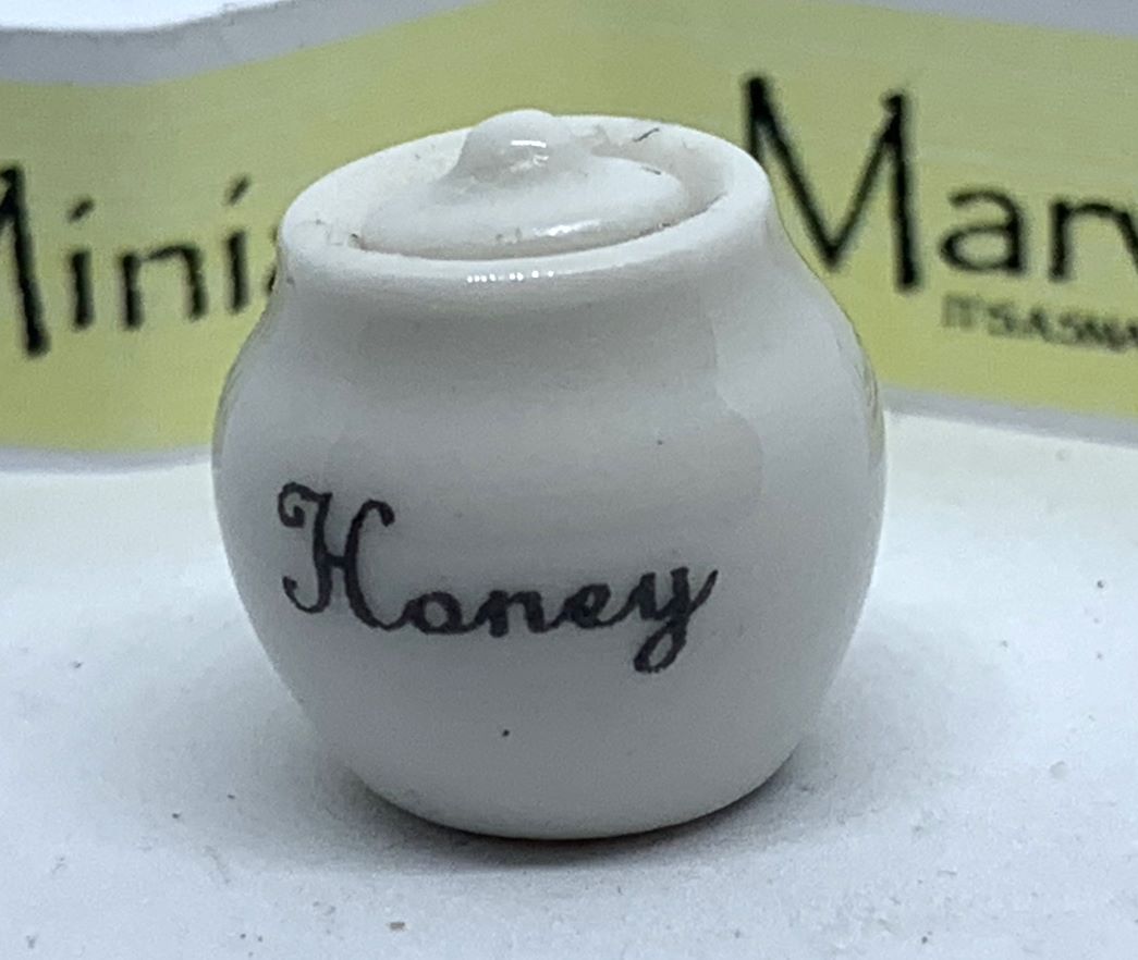 Ceramic Kitchen Storage Jar with Lid - Honey