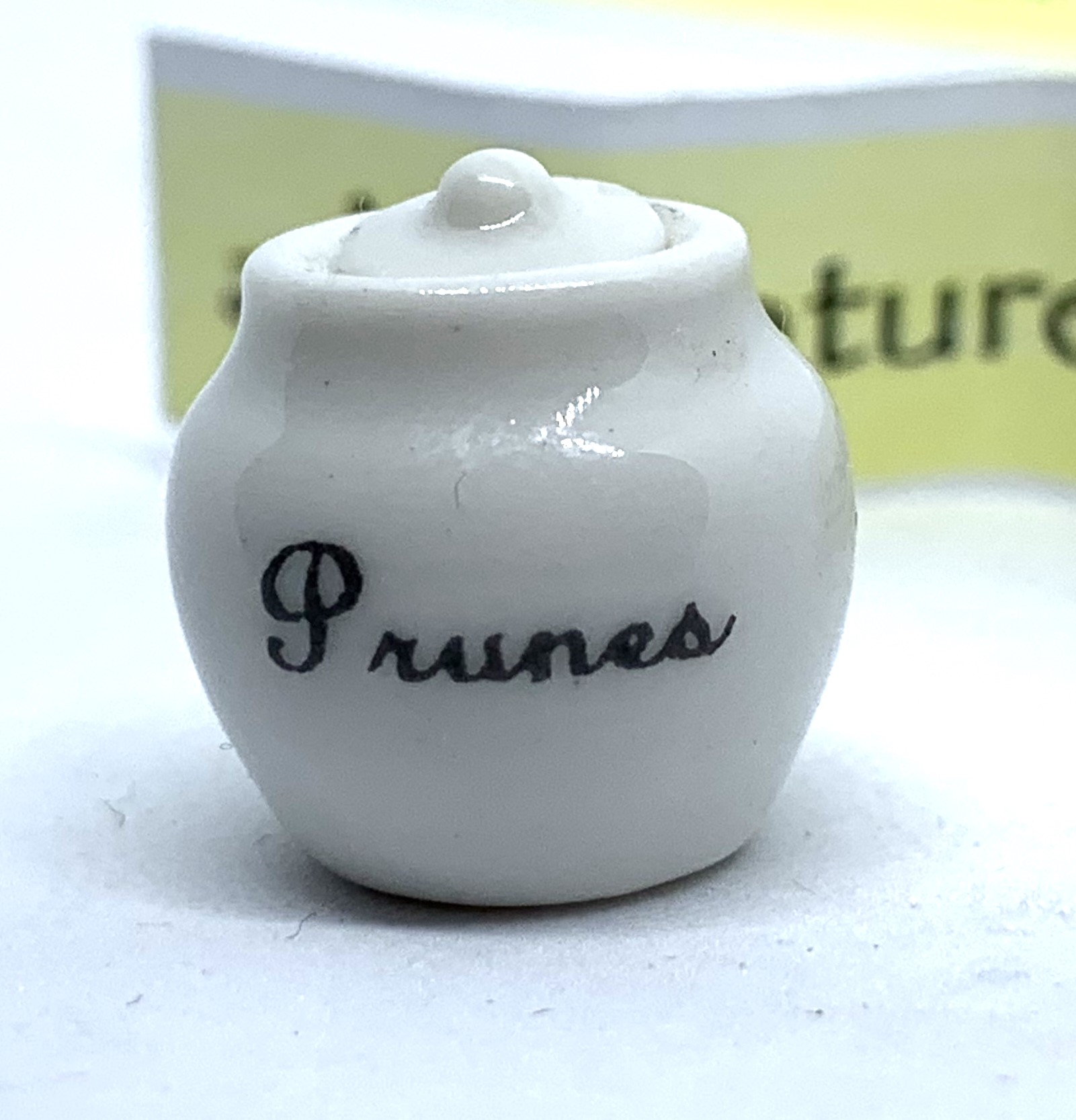 Ceramic Kitchen Storage Jar with Lid - Prunes