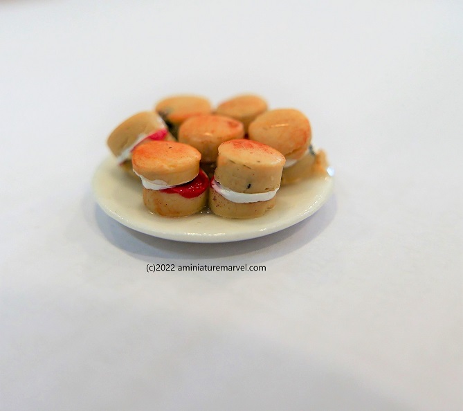 Scones on a china plate