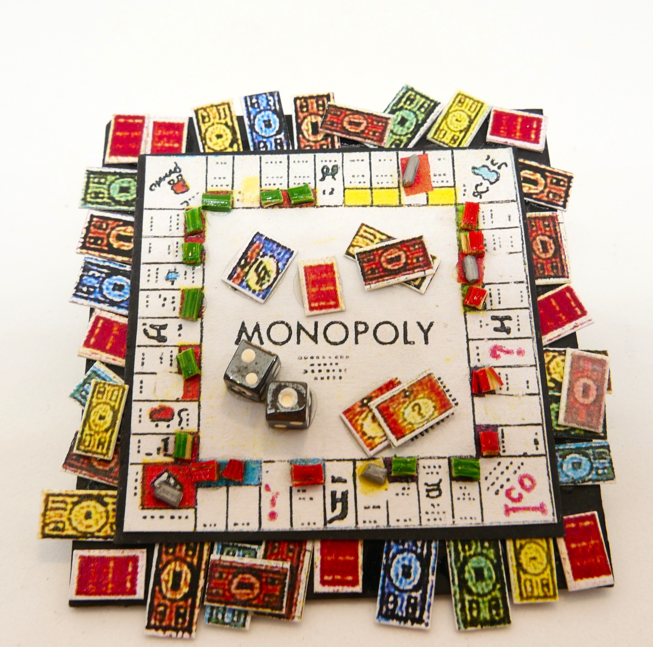 Monopoly game board in play