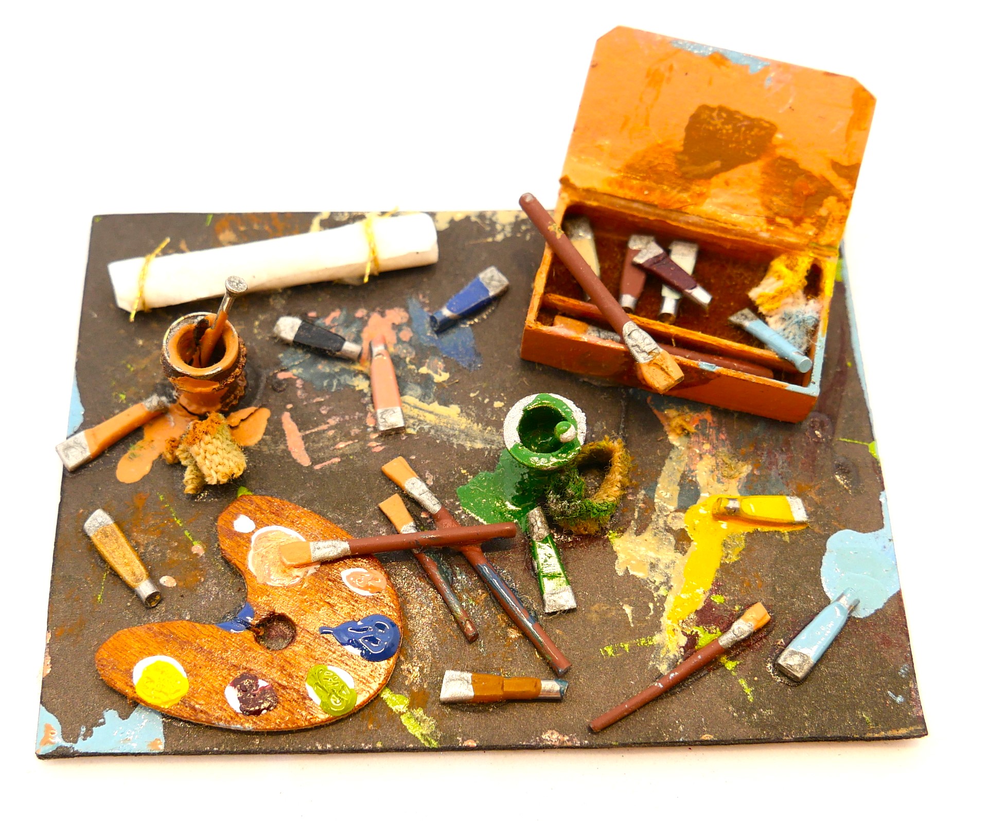 Artist's paint pallet scene