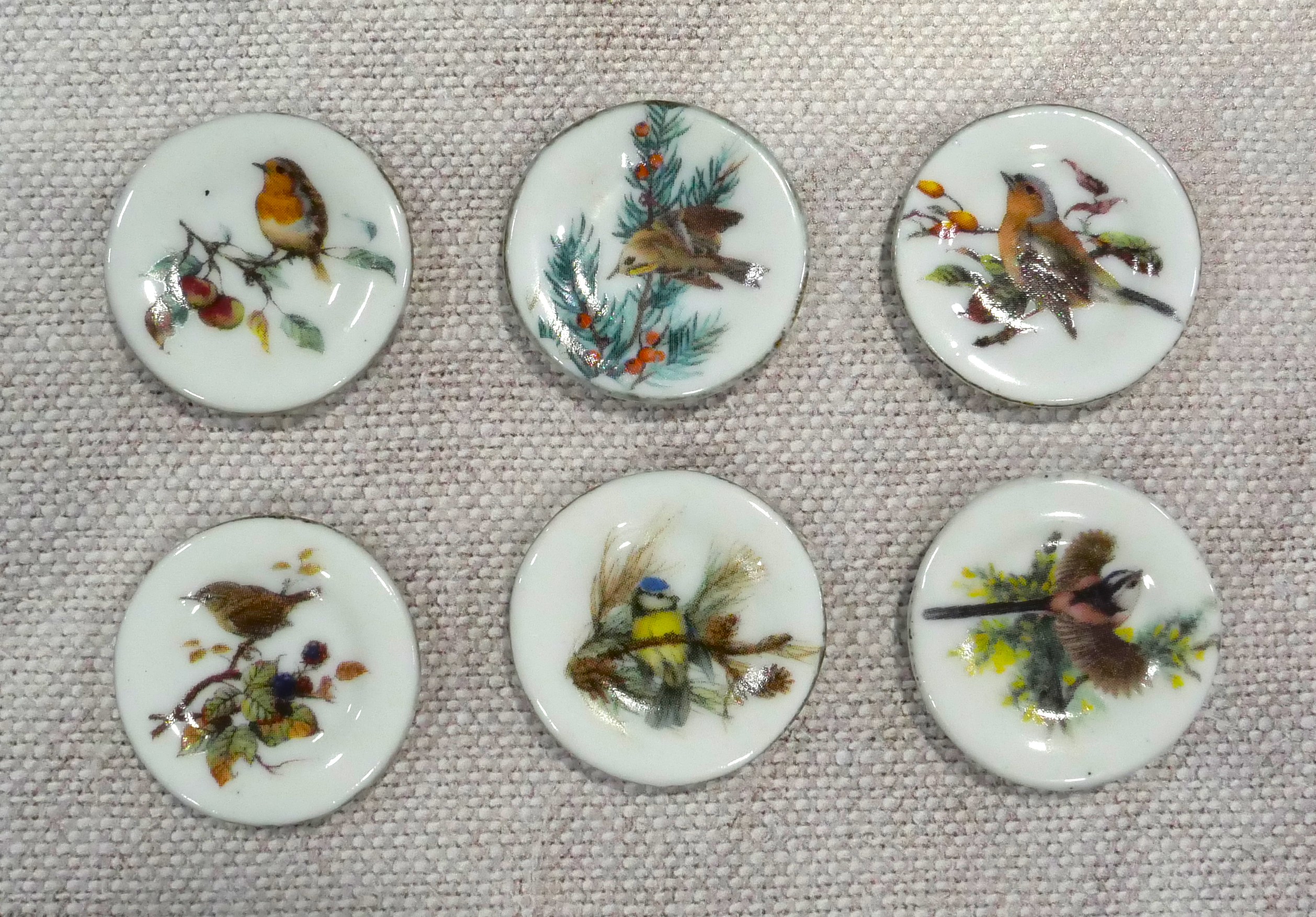 Garden Birds set 6 decorative plates