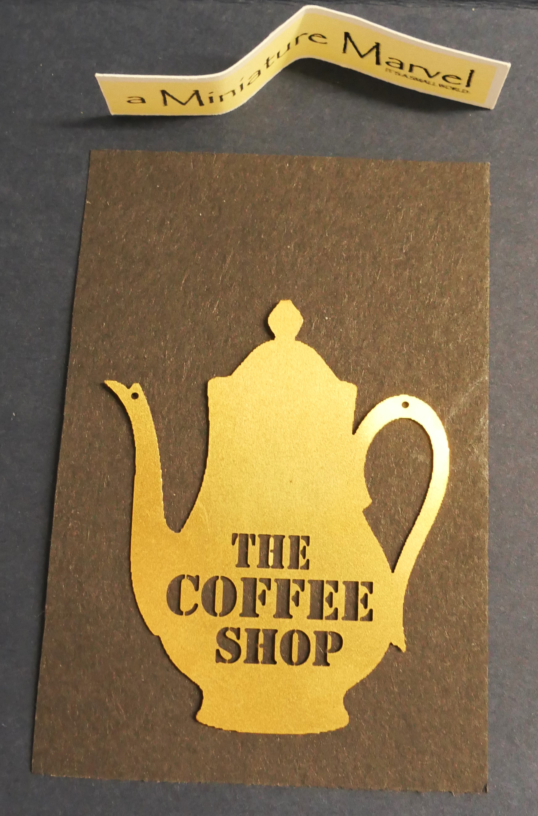 Brass Hanging shop Sign "The Coffee Shop"