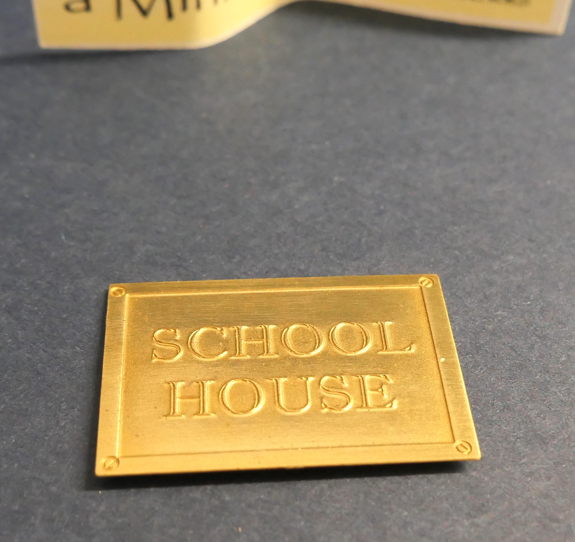 Brass house / shop Sign "School House"