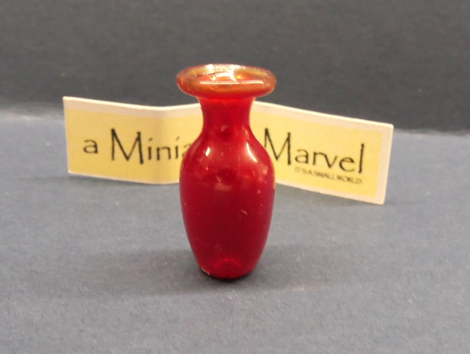 Red glass  Vase