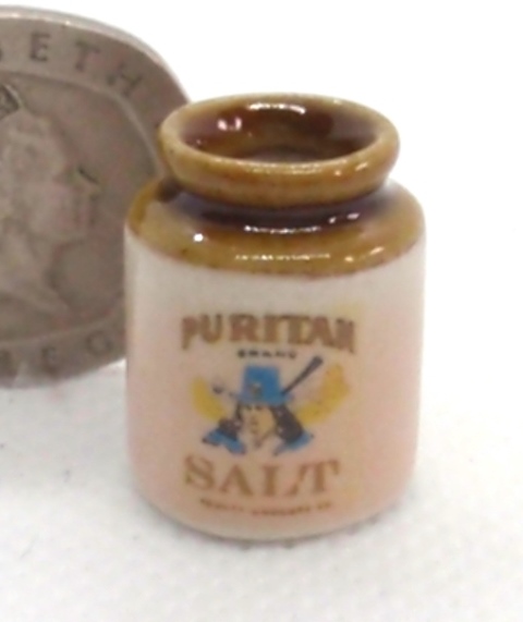 Stoneware Puritan Salt Pot.