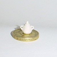 1/24th  Scale  White China Sugar Bowl