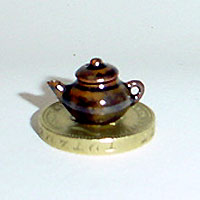 1/24th Scale Brown China Teapot