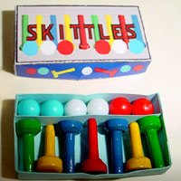 Dolls house Skittles game