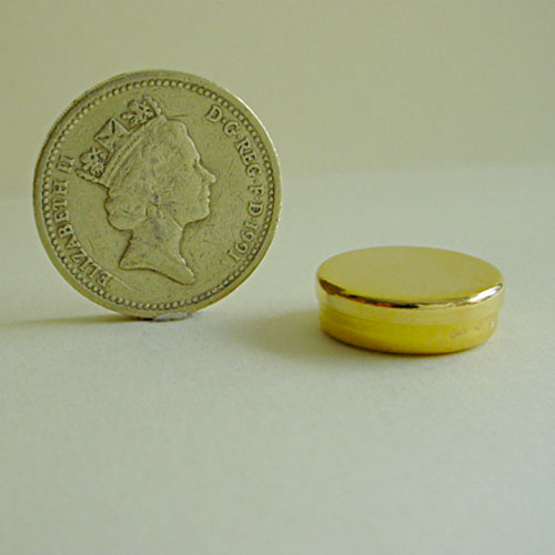 17mm Round Gold Plated Tin