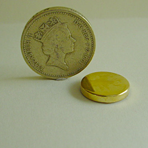 Gold Plated 15mm  Round Tin