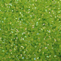 Lime Green Glass Bugle Beads