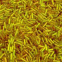 Yellow Glass Bugle Beads