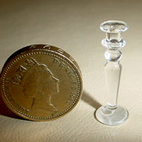 Victorian Style Clear Glass Candle Stick