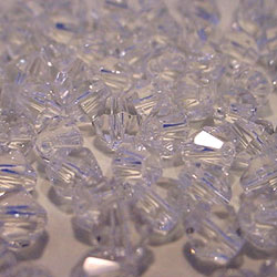 25 x Clear Crystal Bicone Beads