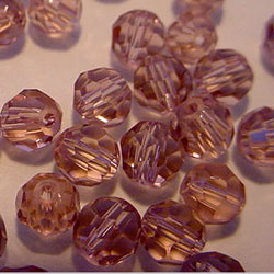 25 x Lilac Round Crystal Facets