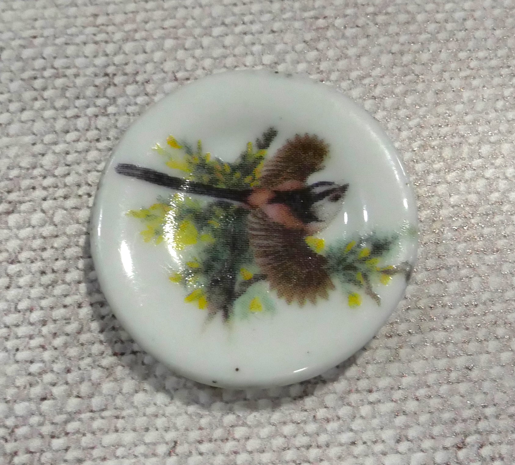 Long tailed tit decorative plate