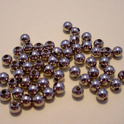 5mm Round Plain Nickle Plate Beads