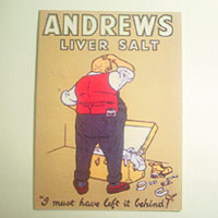 Card Advertising Sign Andrews Liver Salts