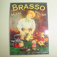 Dollhouse Card Advertising Sign Brasso Polish