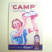 Card Advertising Sign Camp Coffee