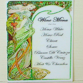 Art Deco Style Wine Menu