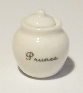 Ceramic Kitchen Storage Jar with Lid - Prunes - Large