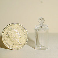 Straight Small Glass Storage Jar