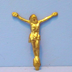 Christ on Crucifix  Brass Wall  Ornament