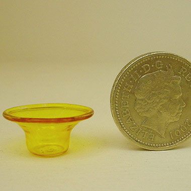 Glass Centre Bowl Yellow