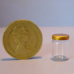 1lb Empty Jam Jar - Brass Lid